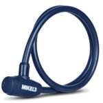 Cable candado con llaves, color azul marino (1 mt) MIKELS C-121M