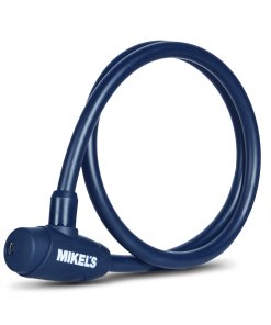 Cable candado con llaves, color azul marino (1 mt)  MIKELS C-121M