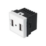Toma con 2 puertos USB de 1.5 módulos, línea Toledo, BASIC