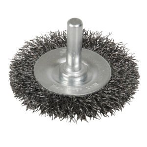 Carda copa ondulada alambre delgado 3" x 0.30 con zanco 1/4" Foy C332