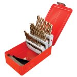 Juego de brocas con cobalto de acero de alta velocidad zanco recto, 29 piezas Urrea C5129