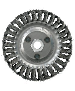 Carda circular trenzada alambre grueso 6" x 0.51 mm con rosca 5/8" Surtek C536