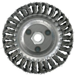 Carda circular trenzada alambre delgado 12" x 0.30 mm multi eje Surtek C544