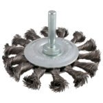 Carda circular trenzada alambre grueso 3" x 0.50 mm con zanco 1/4" Surtek C569