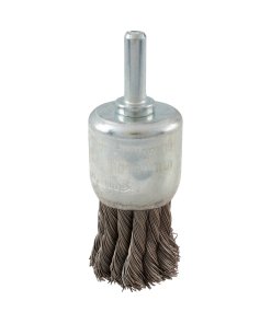 Carda copa trenzada alambre delgado 1-1/8" x 0.35 mm con zanco 1/4" Surtek C582