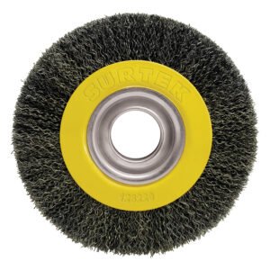 Carda circular ondulada alambre delgado 4" x 0.30 mm multi eje Surtek C591