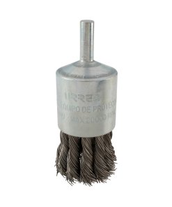 Carda copa trenzada alambre grueso 1-1/8" x 0.50 mm con zanco 1/4" Urrea C839