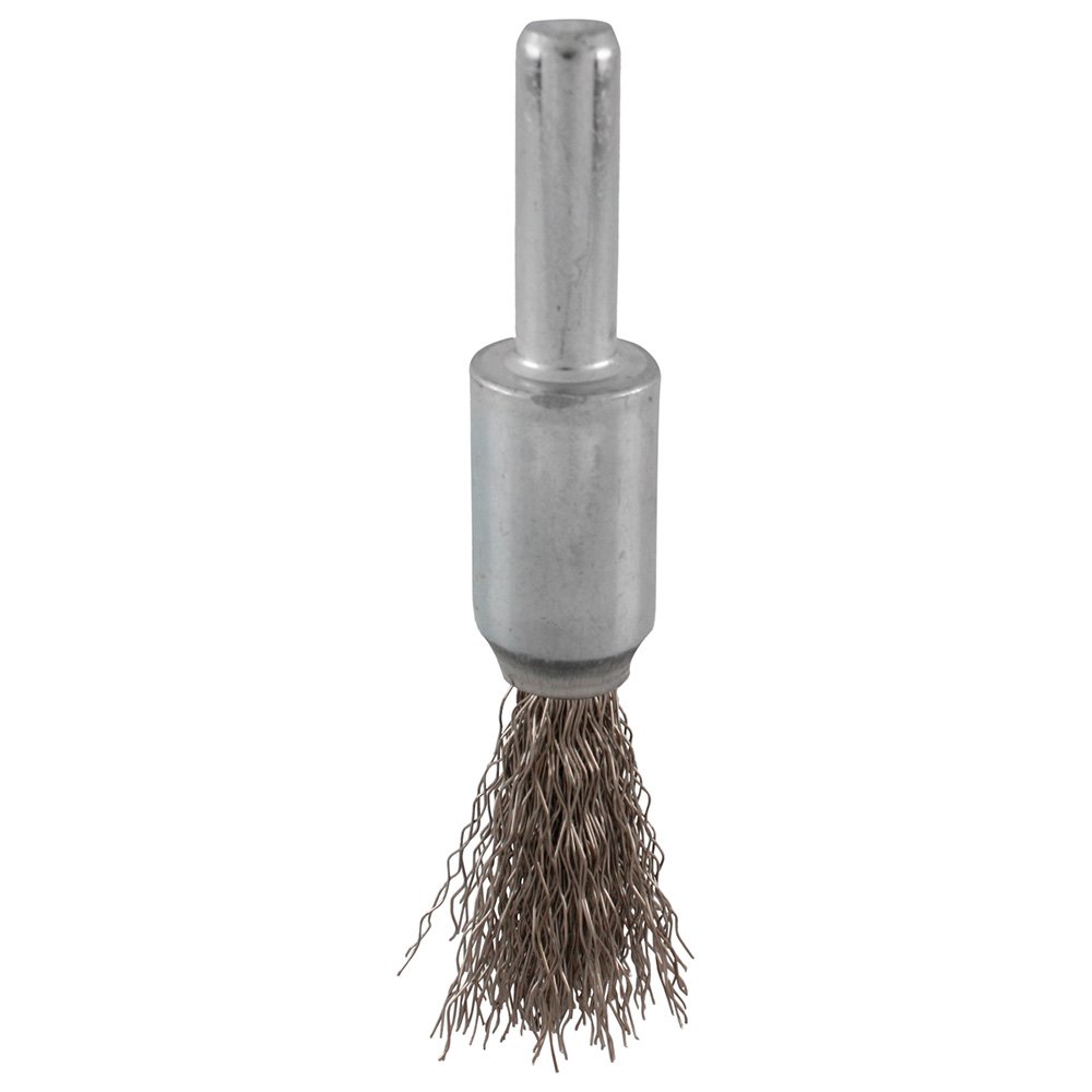 Carda copa ondulada alambre fino de acero inoxidable 1/2" x 0.20 mm con zanco 1/4" Urrea C952
