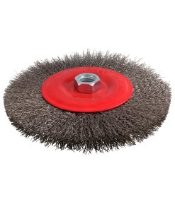 Carda circular alambre de acero inoxidable 6" x 0.30 mm con rosca M14 Urrea C959