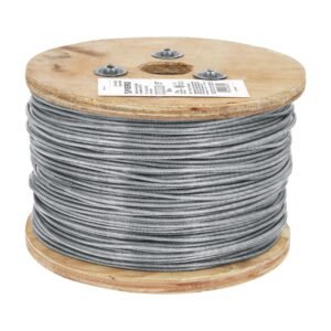 Metro de cable rígido 1/16' acero 7x7 recubierto PVC, 300 m