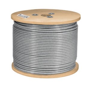 Metro cable flexible 3/16' acero 7x19 recubierto PVC, 300 m
