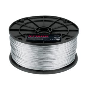 Metro de cable flexible 3/32' de acero 7x19 hilos, 300 m
