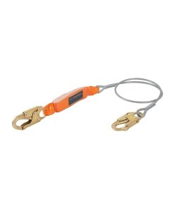 Línea de vida Truper Safety-Pro 1.8m - Tecnología de cable de acero con absorbedor de impacto para trabajos en altura que cumple norma ANSI y protege al trabajador de caídas accidentales (Clave 17039)