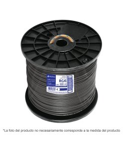Metro de cable coaxial Volteck RG6 en carrete de 305 m - Tecnología de transmisión digital para sistemas audiovisuales que ofrece mayor ancho de banda con mínima pérdida de señal (Clave 45030)