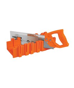 Caja TRUPER CorteAngular 12" - CON SERRUCHO DE COSTILLA INCORPORADO - Cortes Precisos a 45° y 90° - Alta Estabilidad - Uso Profesional - Clave 103750