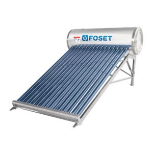 Calentador solar de agua, 15 tubos, 185 L, 5 personas, FOSET