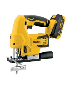 Sierra caladora, 20V, 1 batería 2Ah, versátil y portátil para cortes de precisión, PRETUL clave 28270