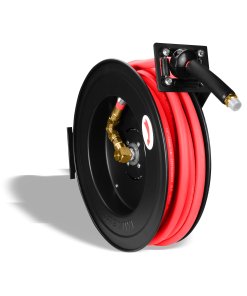 Carrete de acero con manguera, 1/2”  sistema retráctil (15 mts) MIKELS CAM-1