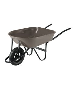 Carretilla 5.5 ft3, gris, neumática, bastidor tubular, perfecta para carga pesada en exteriores, PRETUL, clave 20646.