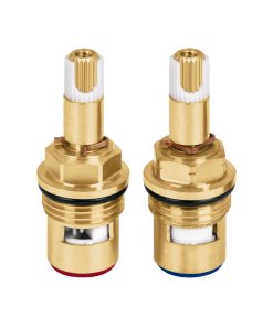 Juego de 2 Cartuchos Cerámicos, Resistente y Duradero, Ideal para Reemplazo en Llaves de Agua, Clave 45280, Foset