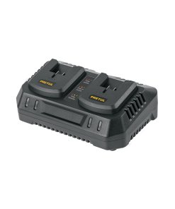 Cargador Dual de Baterías de Ion Litio 20V, Alta Eficiencia para Herramientas de Potencia, Clave 29919, PRETUL