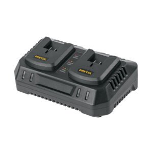 Cargador dual de baterías de ion litio 20V, PRETUL