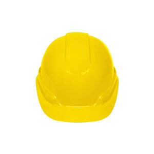 Casco de seguridad ventilado, ajuste de matraca, amarillo