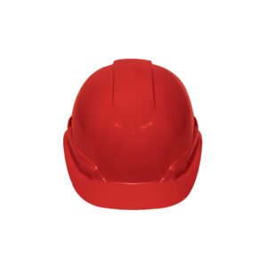 Casco de seguridad ventilado, ajuste de matraca, rojo