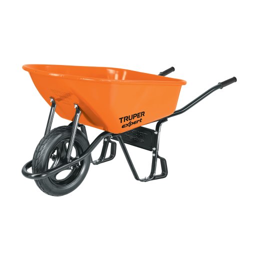 Carretilla 6ft3 Imponchable, bastidor tubular, diseño robusto para trabajos pesados, clave 100417 - Truper Expert
