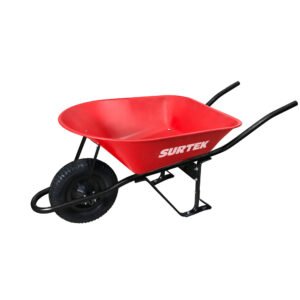 Carretilla reforzada con bastidor metálico 6 Ft3 llanta neumática reforzada de 4 capas Surtek CAT604