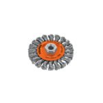 Carda circular 4' alambre trenzado, eje 5/8'-11, TRUPER
