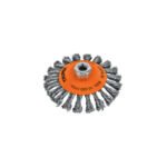 Carda tipo cónico 5' alambre trenzado, eje 5/8'-11, TRUPER