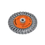 Carda circular 6' alambre trenzado, eje 5/8'-11, TRUPER