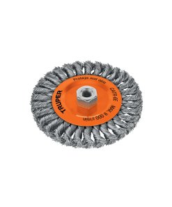 Carda TRUPER CircularTrenzada 6" - ALAMBRE TRENZADO CON EJE 5/8"-11 - Tamaño Industrial - Potencia Superior - Limpieza Profunda - Clave 11597