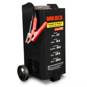 Cargador baterías con arrancador y amperímetro (2/10/50/125/225 amp) MIKELS CBAP-225