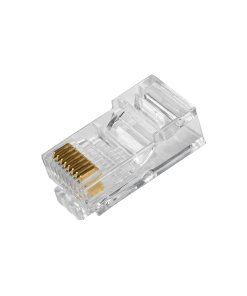Plug Volteck RJ45 CAT5E 20pz - Conexión Estable para Redes de Datos que Garantizan Transmisión Confiable (Clave 49406)