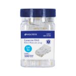 Plug RJ45 CAT5E, Bote con 100 piezas, VOLTECK