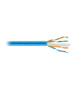 Metro de cable UTP VOLTECK CAT6 Bobina de 305m azul - Tecnología de transmisión gigabit para proyectos corporativos que proporciona conectividad premium con identificación visual inmediata (Clave 48439)