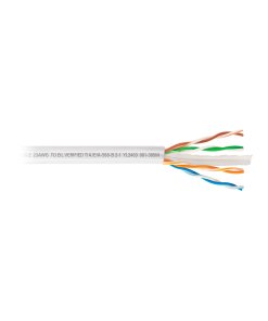 Metro de cable UTP VOLTECK CAT6 Bobina de 305m blanco - Tecnología de redes de alto rendimiento para proyectos extensos que asegura transferencia ultrarrápida con estética minimalista (Clave 49434)