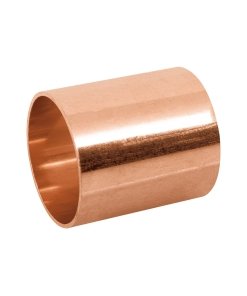 Cople de Cobre 1-1/2', Sin Ranura, Ideal para Conexiones Fuertes y Resistentes en Proyectos de Fontanería, FOSET Foset clave 48852