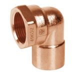 Codo 90° de cobre, rosca interior 1', FOSET