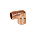 Codo 90° de cobre, rosca exterior 1/2', FOSET