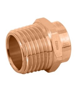Conector de Cobre, Rosca Exterior 1/2', Resistente y Duradero, Ideal para Conexiones de Tuberías de Cobre, Clave 49653, Foset