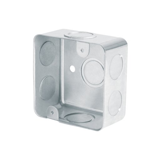 Caja cuadrada Volteck 3" x 3" reforzada - Tecnología de alojamiento resistente para conexiones críticas que soporta condiciones adversas garantizando seguridad permanente (Clave 49071)