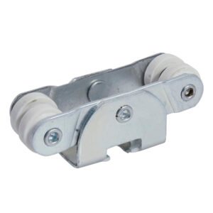 Juego de carretillas riel TT 4 baleros para clóset, galvanizada Lock CCLORT4