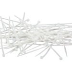 Cinchos de plástico 2.5x150 mm, 100 pzas, Blanco MIKELS CDP100-25X150B