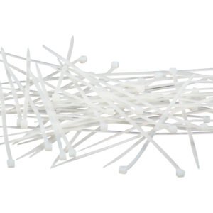 Cinchos de plástico 2.5x150 mm, 100 pzas, Blanco MIKELS CDP100-25X150B