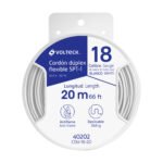 Carrete con 20 m cordón dúplex flexible SPT 18 AWG, VOLTECK