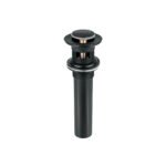 Contra para lavabo, con rebosadero, sistema push, negro