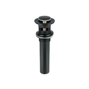 Contra para lavabo, con rebosadero, sistema push, negro